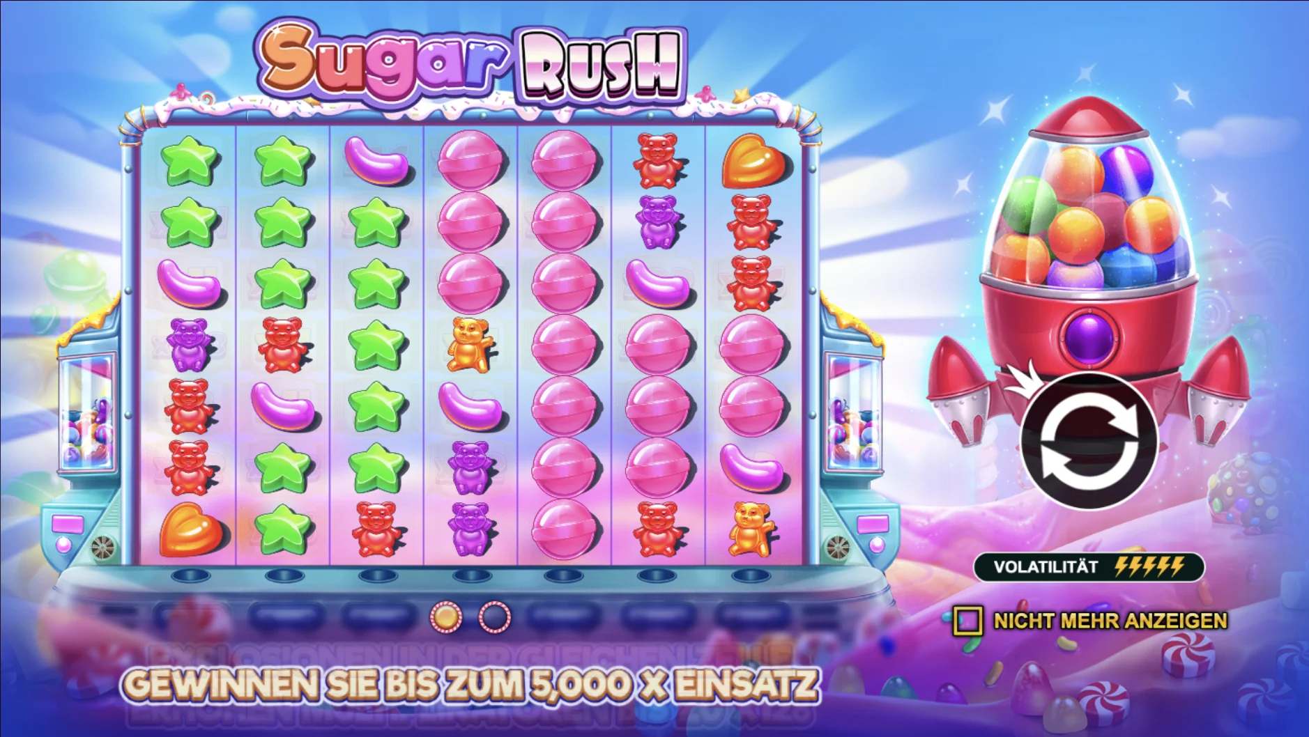 Sugar Rush slot by Pragmatic Play — 7×7 game grid